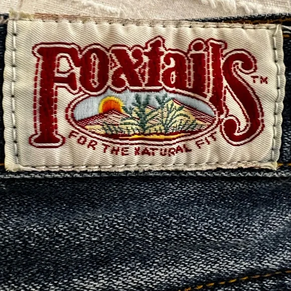 Vintage Foxtail Ultra High Rise 90s Y2K Denim Jeans Made in Hong Kong - Picture 10 of 16